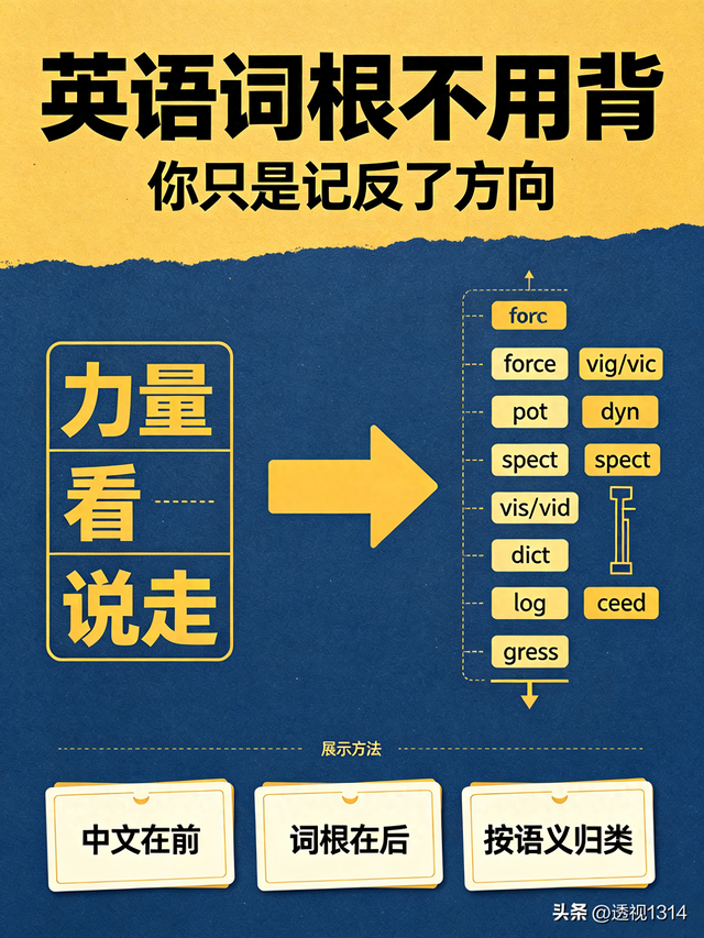 英语词根根本不用背,绝大多数人从一开始就记反了